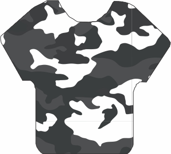 Camo Black & White Pattern 12"